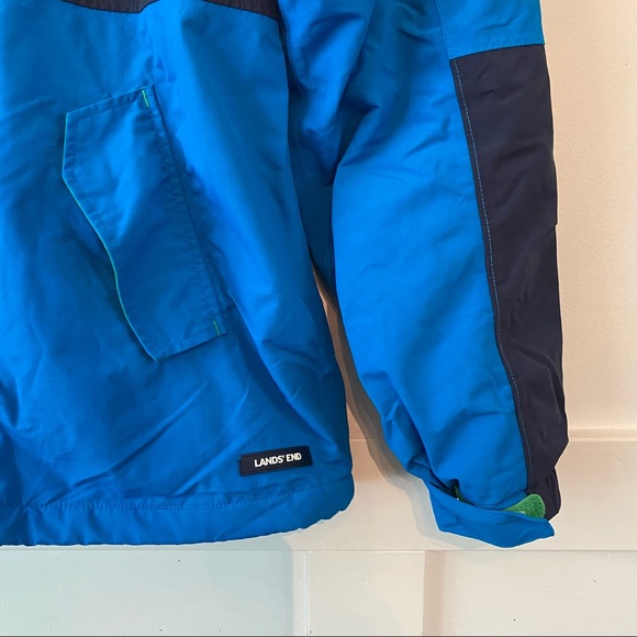 Lands’ End Boys Squall Grow-A-Long Fleece Lined Waterproof Winter Jacket Hood